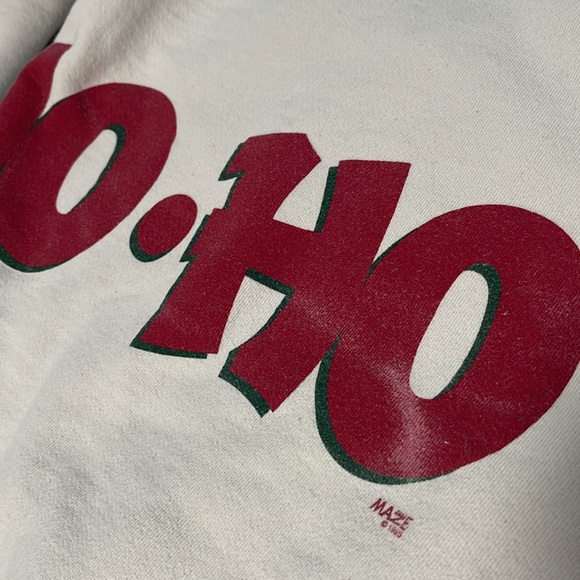 Maze 1995 Ho Ho Ho Sweatshirt Large Vintage Christmas Athletic Athleasure - Picture 7 of 12